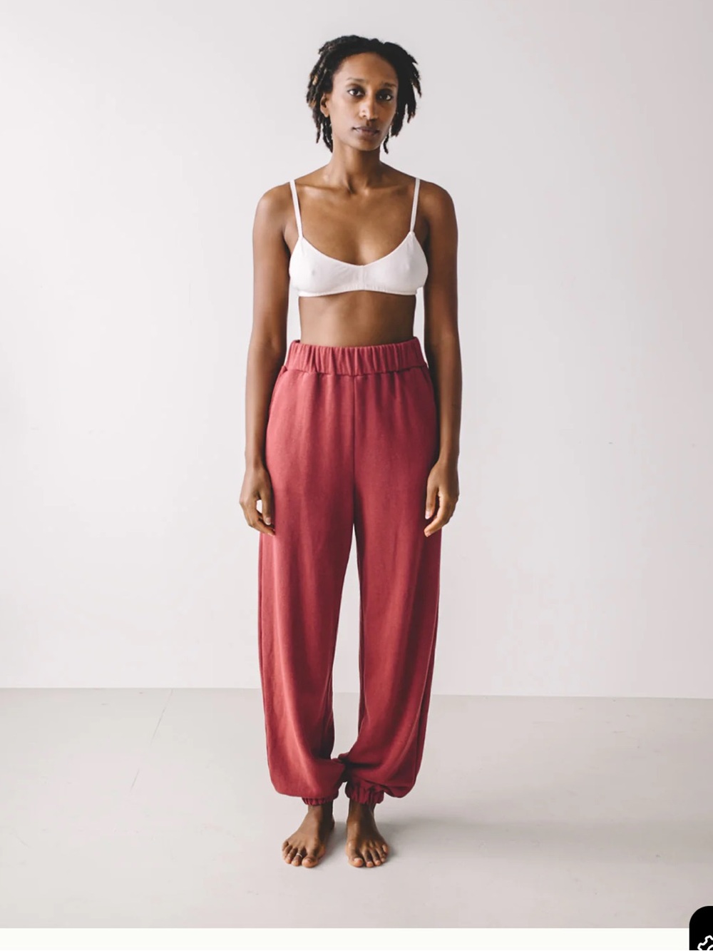 NWOT Aliya Wanek ADELE SWEATPANTS - ROSE CLAY, Medium